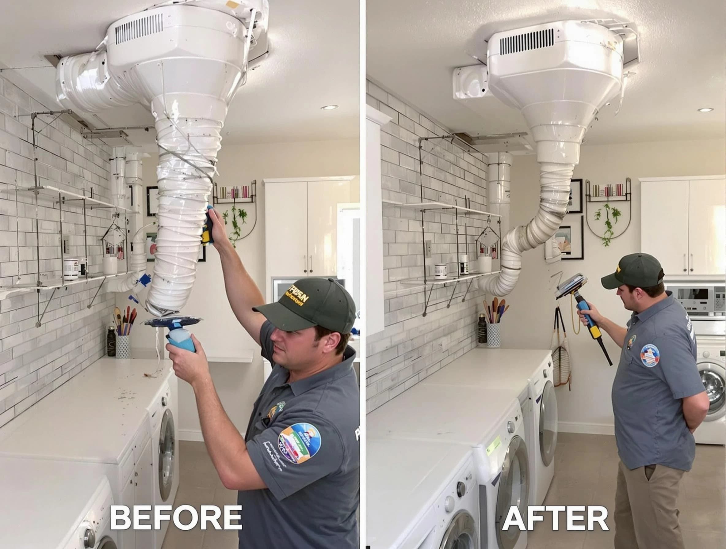 Professional dryer exhaust vent cleaning by Williamsburg Dryer Vent Cleaning in Williamsburg