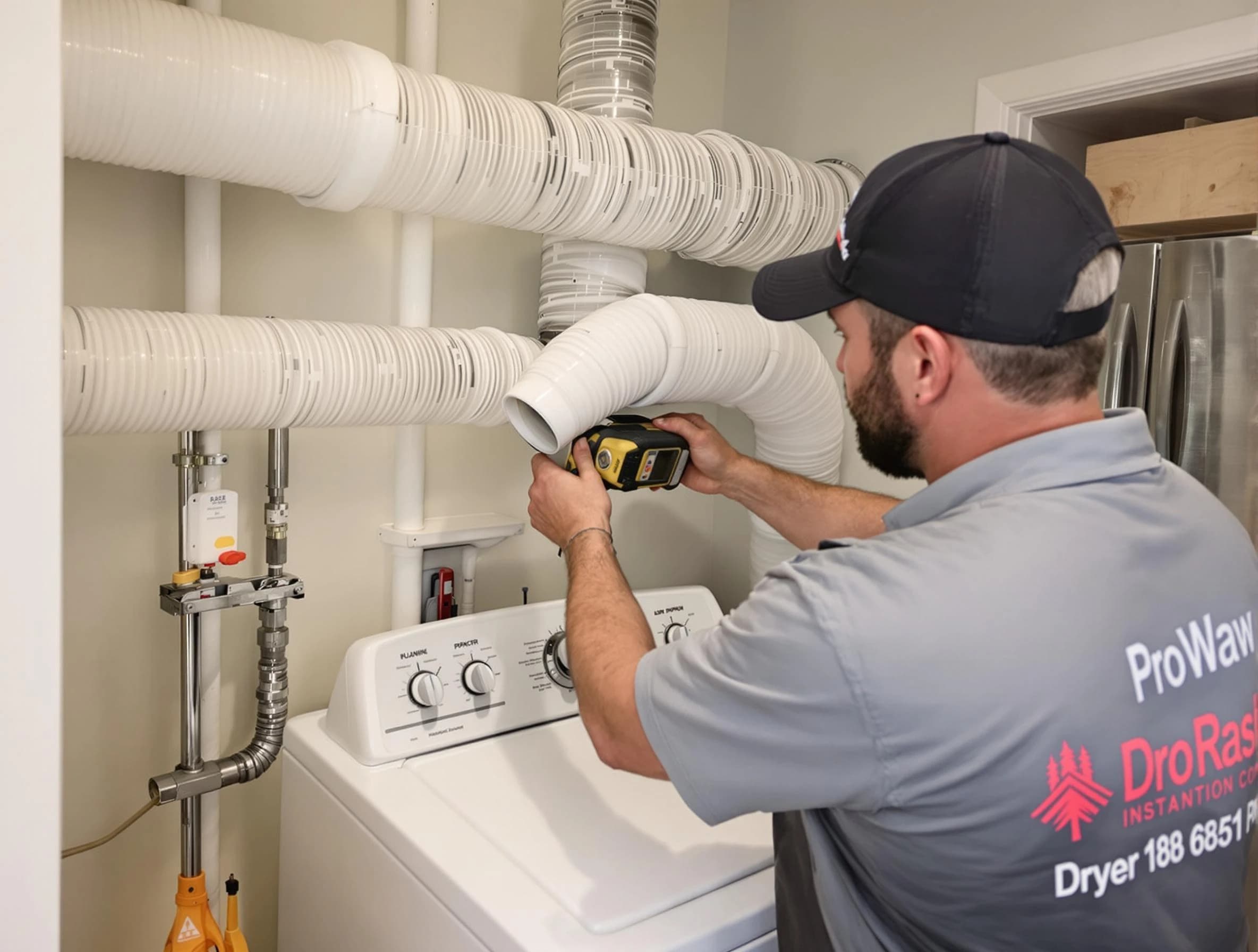 Professional dryer vent hose installation by Williamsburg Dryer Vent Cleaning in Williamsburg